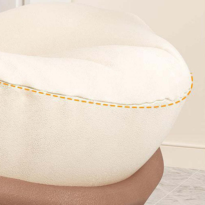 Nordic Arc Velvet Upholstered Rocking Chair — B / Yellow + White
