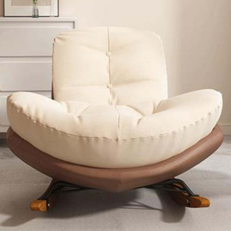 Nordic Arc Velvet Upholstered Rocking Chair
