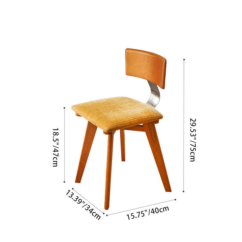 French Striped Velvet Splayed Dining Chair