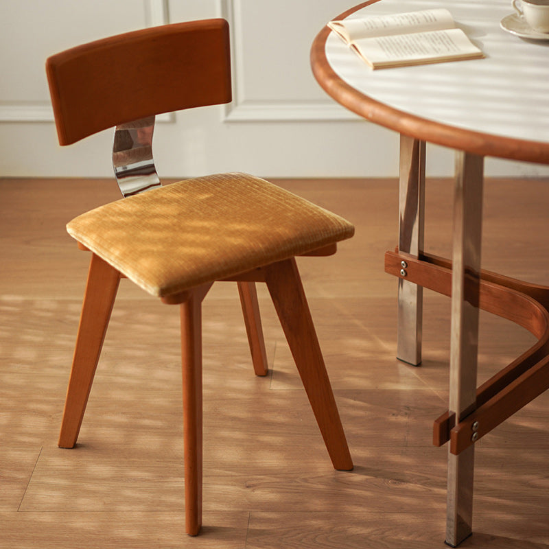 Lighom traditional striped splayed velvet steel wood dining chairs & benches