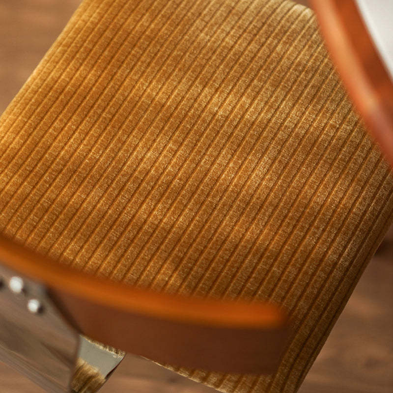 French Striped Velvet Splayed Dining Chair