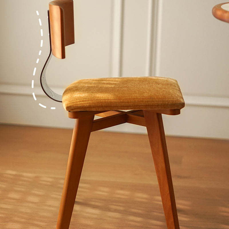 French Striped Velvet Splayed Dining Chair