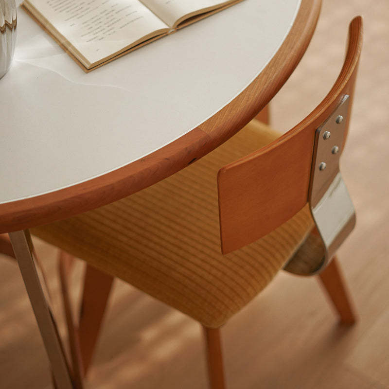 French Striped Velvet Splayed Dining Chair