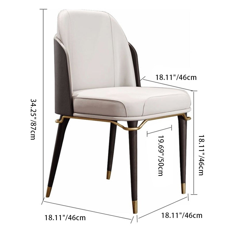 Contemporary Leather Upholstered Dining Chair