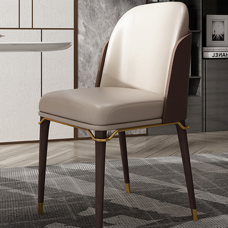 Contemporary Leather Upholstered Dining Chair