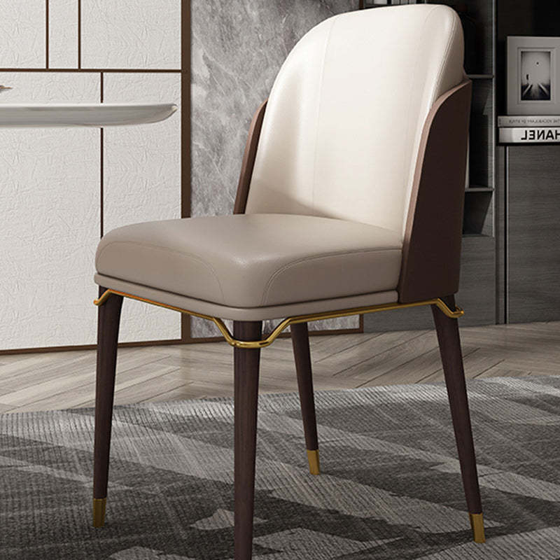 Contemporary Leather Upholstered Dining Chair