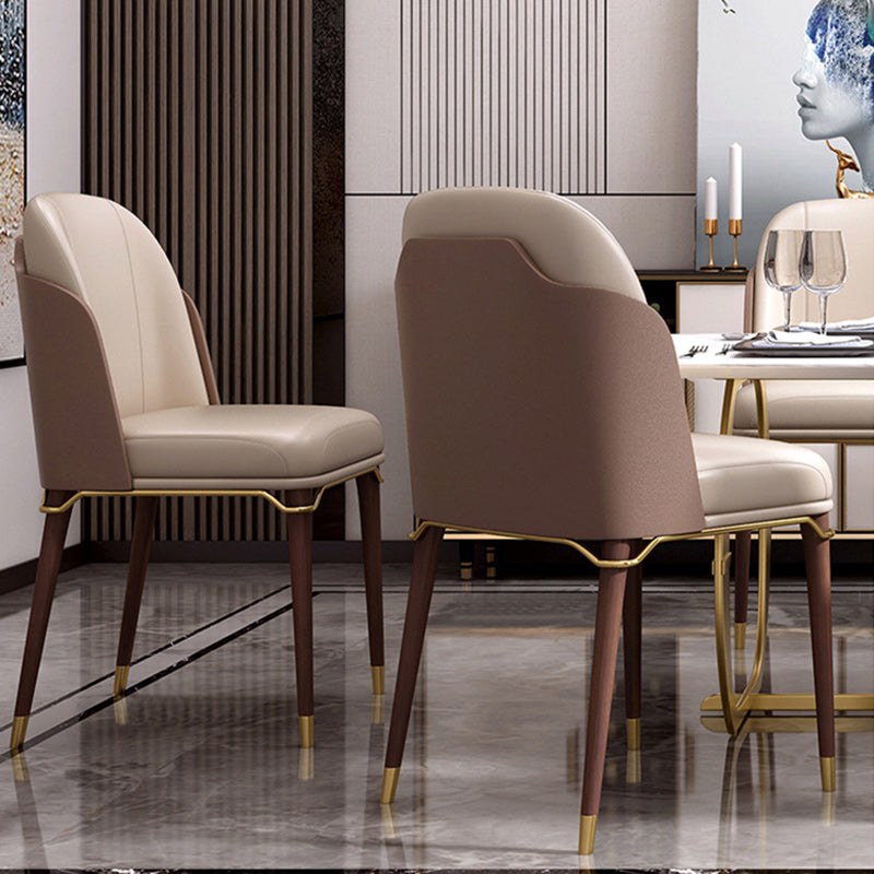 Contemporary Leather Upholstered Dining Chair