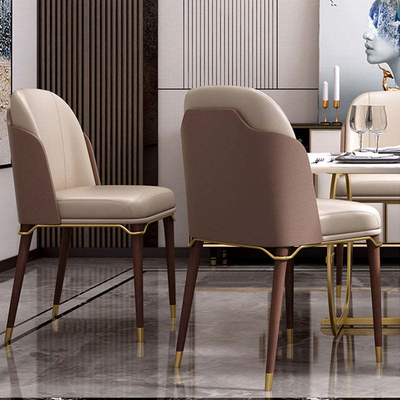 Contemporary Leather Upholstered Dining Chair
