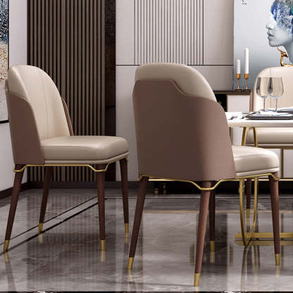 Contemporary Leather Upholstered Dining Chair