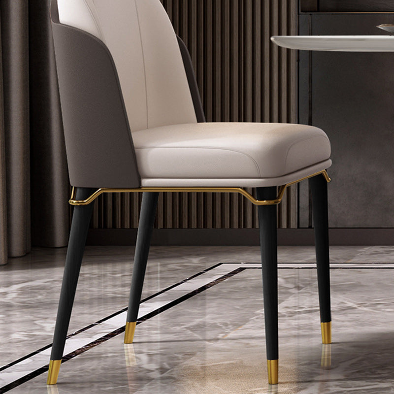 Contemporary Leather Upholstered Dining Chair