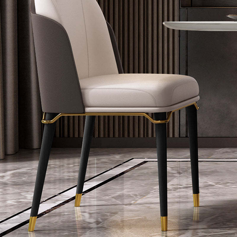 Contemporary Leather Upholstered Dining Chair