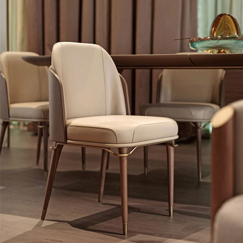 Contemporary Leather Upholstered Dining Chair