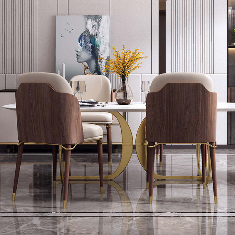 Contemporary Leather Upholstered Dining Chair