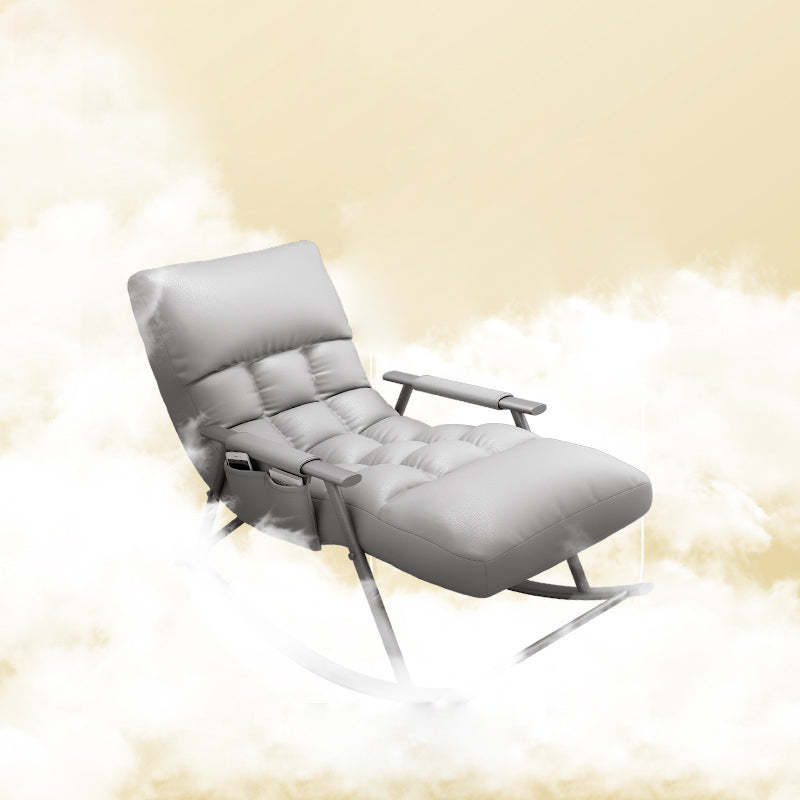 Nordic Curved Fabric Metal Rocking Chair