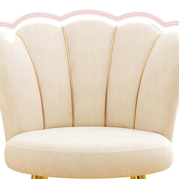 Nordic Velvet Scallop Vanity Stool