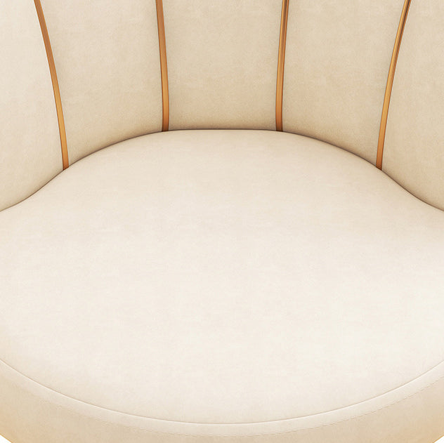 Nordic Velvet Scallop Vanity Stool