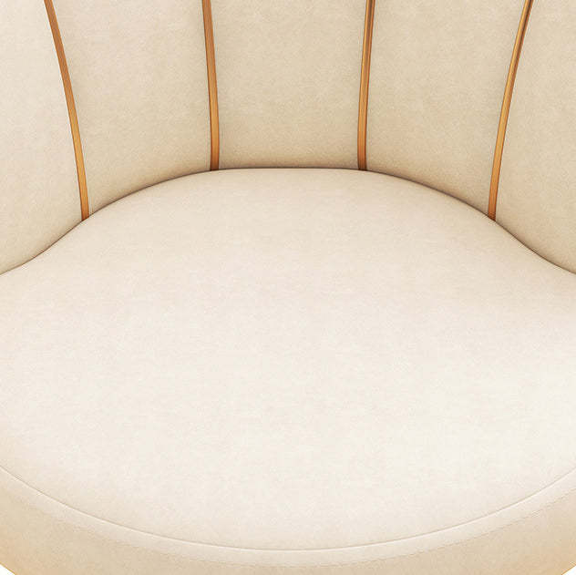 Nordic Velvet Scallop Vanity Stool