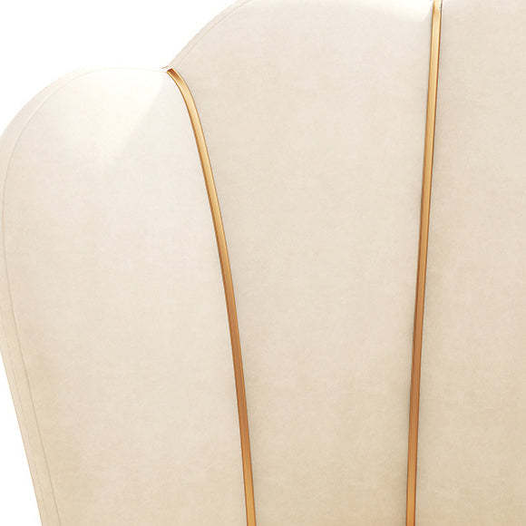 Nordic Velvet Scallop Vanity Stool