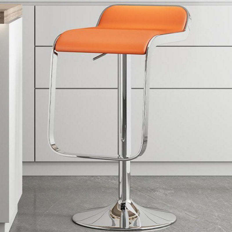 Lighom nordic low-back leather metal bar & counter stools