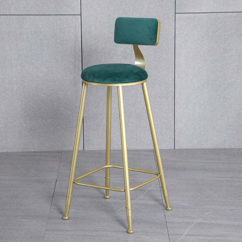 Minimalist low-back green bar & counter stools, Lighom