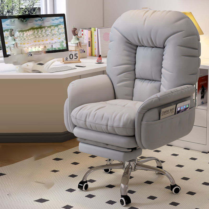 Nordic Fabric Upholstered Adjustable Desk Chair — Black