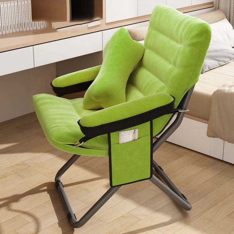 Nordic Curved Velvet Recliner with Adjustable Backrest