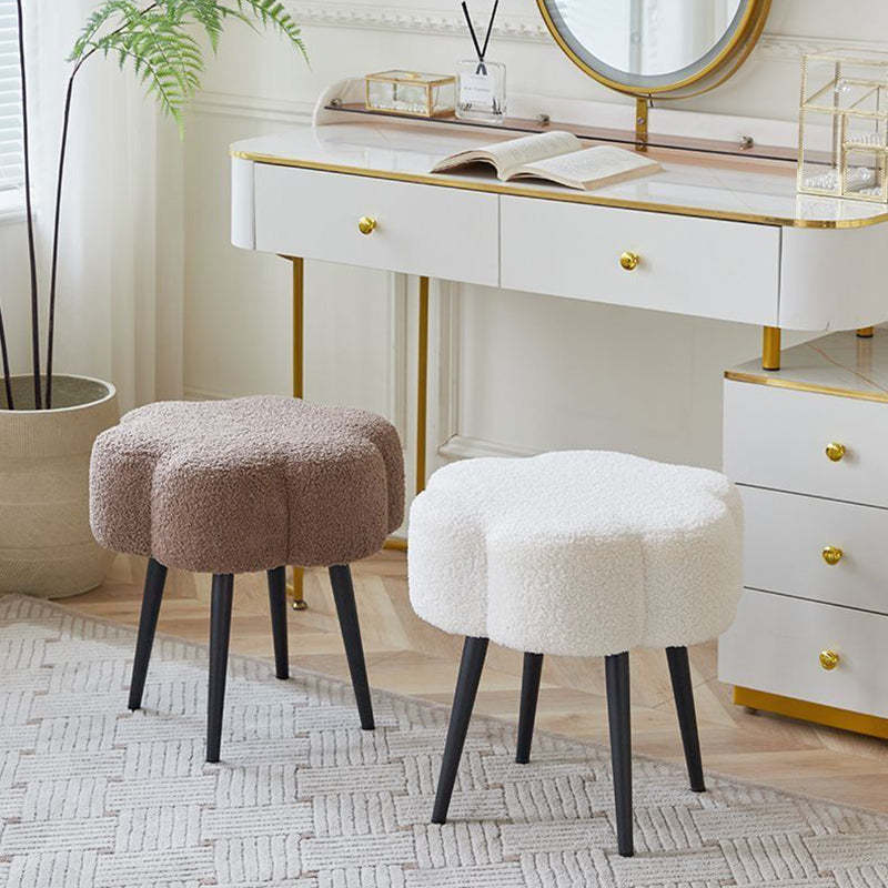 Cloud Lambswool Steel Low Stool