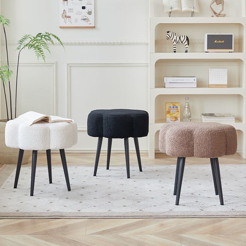 Cloud Lambswool Steel Low Stool