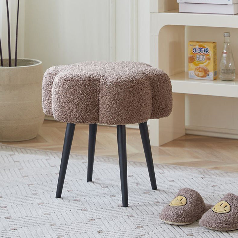 Cloud Lambswool Steel Low Stool