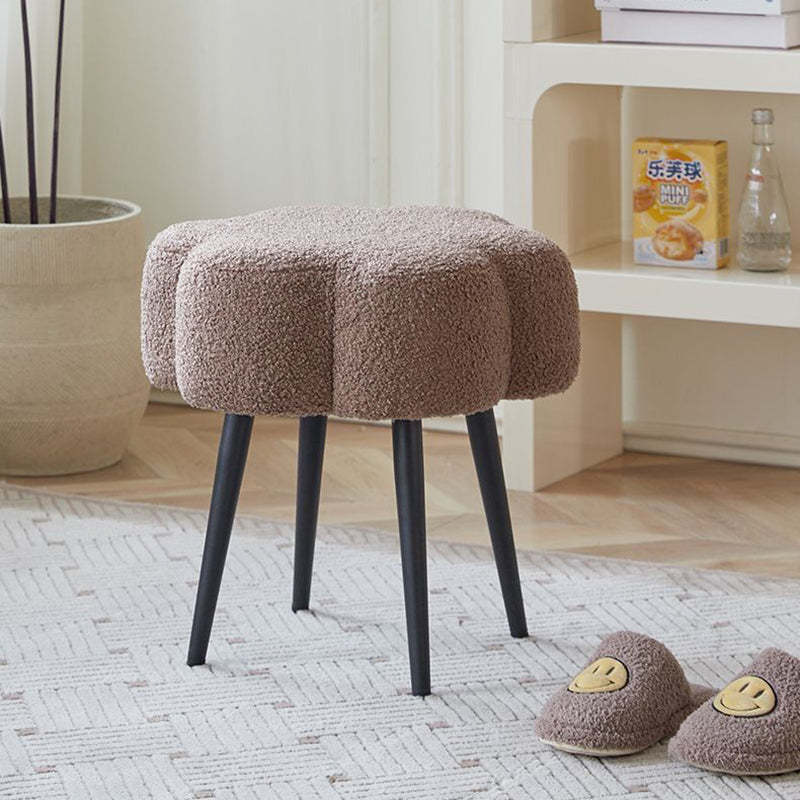Cloud Lambswool Steel Low Stool