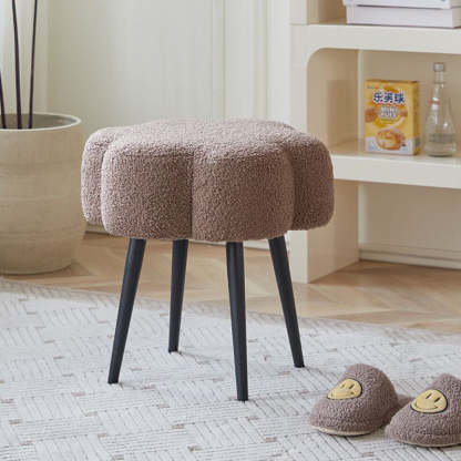 Cloud Lambswool Steel Low Stool