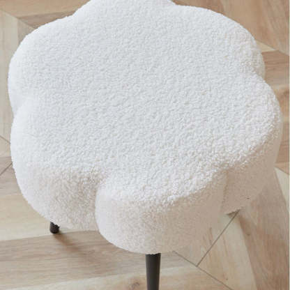 Cloud Lambswool Steel Low Stool — Blue
