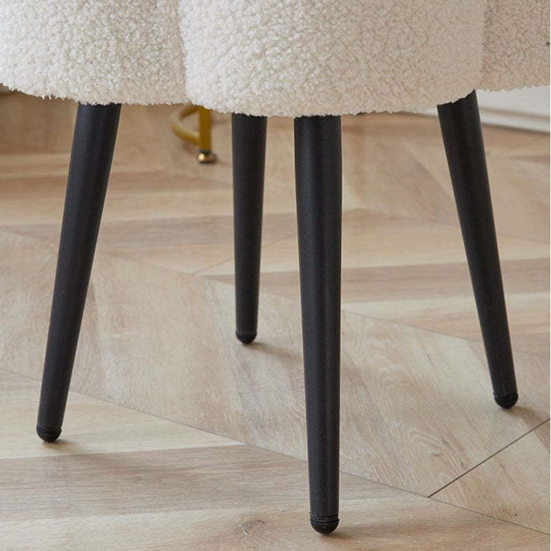 Cloud Lambswool Steel Low Stool