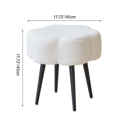 Cloud Lambswool Steel Low Stool — Pink