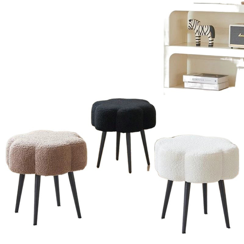 Cloud Lambswool Steel Low Stool