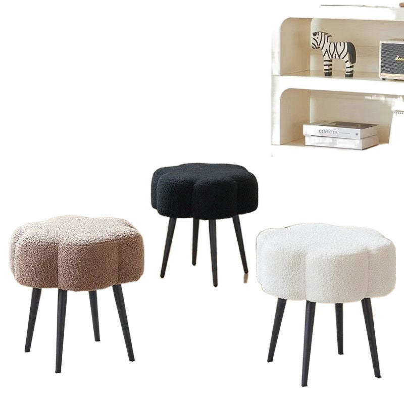 Cloud Lambswool Steel Low Stool