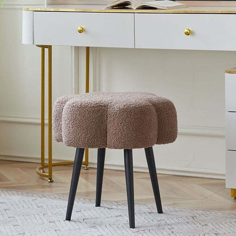 Cloud Lambswool Steel Low Stool