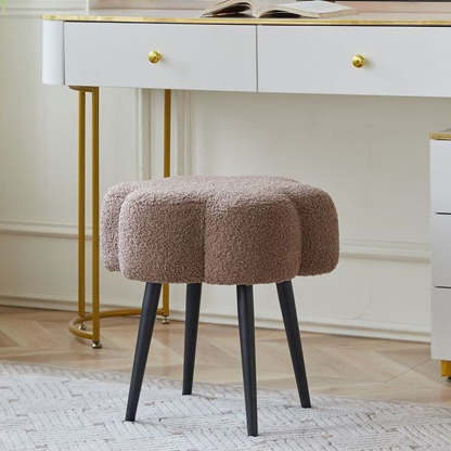 Cloud Lambswool Steel Low Stool