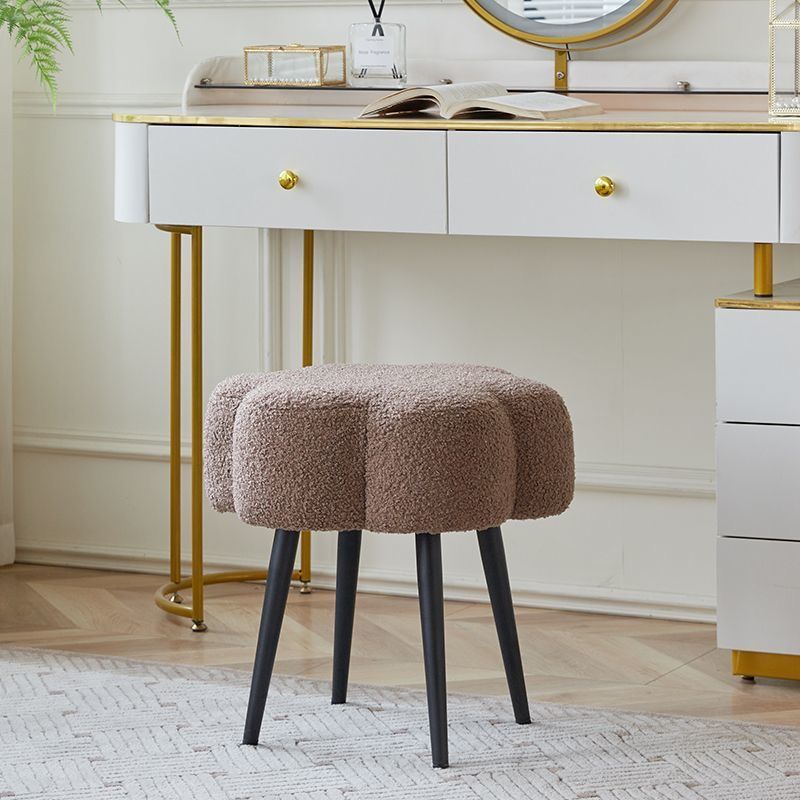 Cloud Lambswool Steel Low Stool