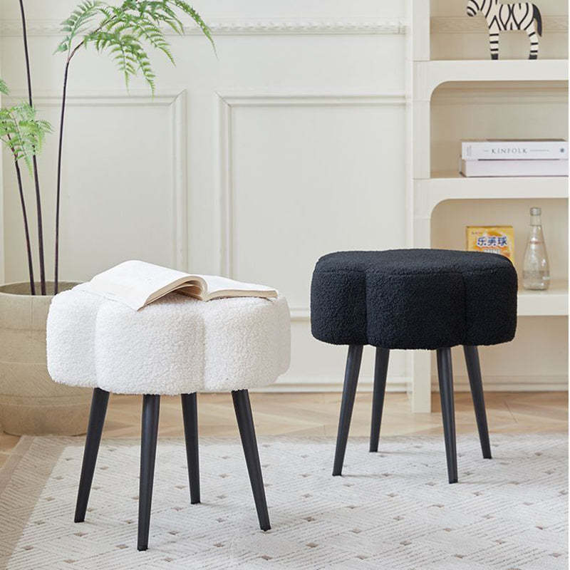 Cloud Lambswool Steel Low Stool