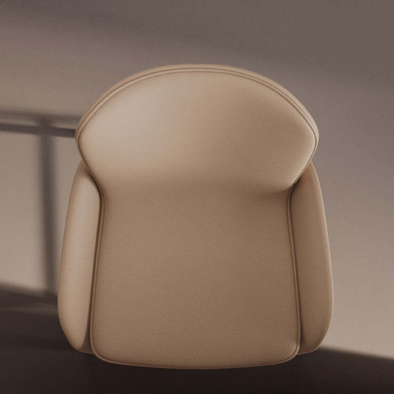 Scandinavian Leather Iron High Bar Stool — Brown