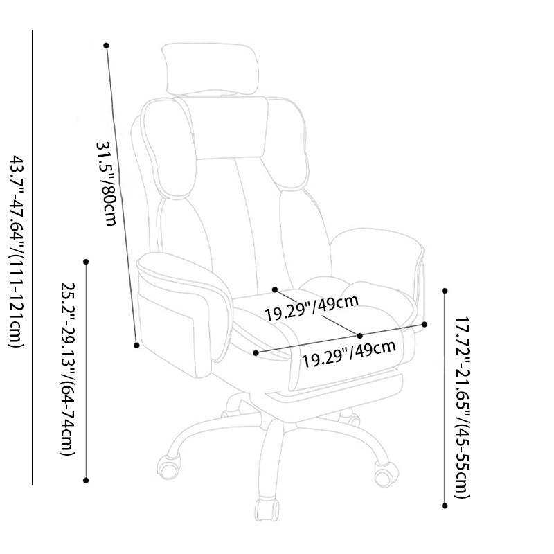 Contemporary Square Fabric Adjustable Gaming Chair — Light Gray Tech Fabric Upholstered / Headrest & Footrest & Class-3 Gas Lift