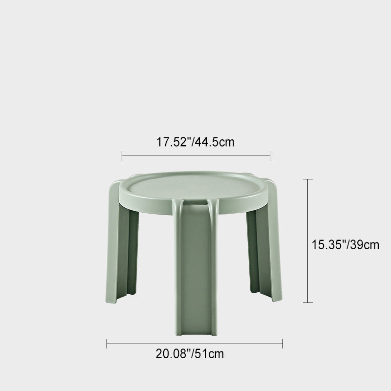 Scandinavian Geometry Stackable Low Stool — Yellow