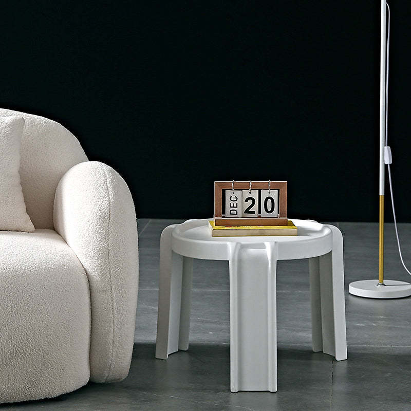Scandinavian Geometry Stackable Low Stool — Green