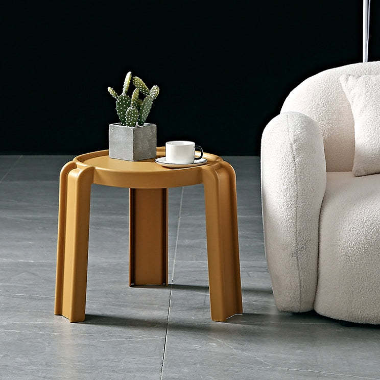 Scandinavian Geometry Stackable Low Stool — Pink