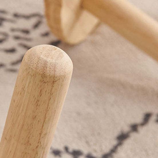 Biscuit Wood Round Low Stool