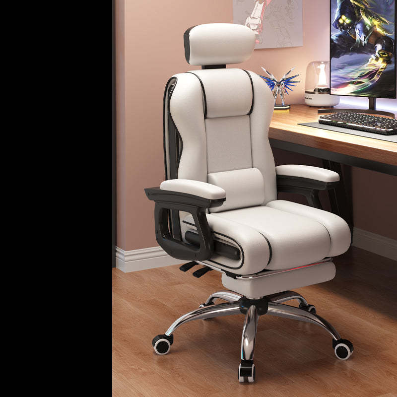 Contemporary Adjustable Leather Gaming Chair