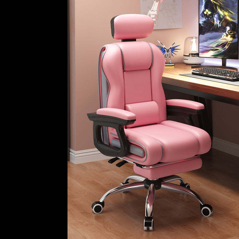 Contemporary Adjustable Leather Gaming Chair