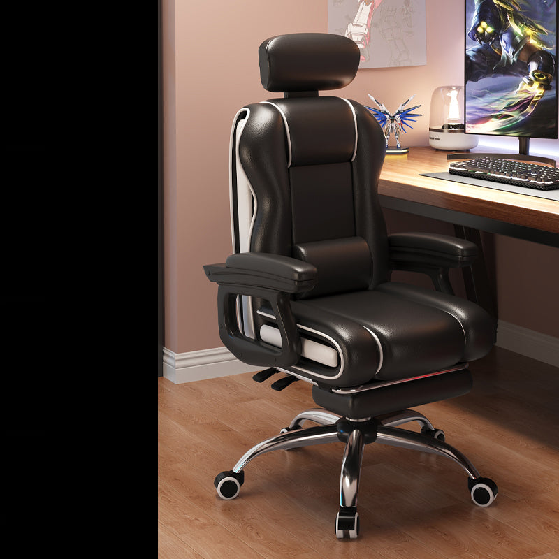 Contemporary Adjustable Leather Gaming Chair
