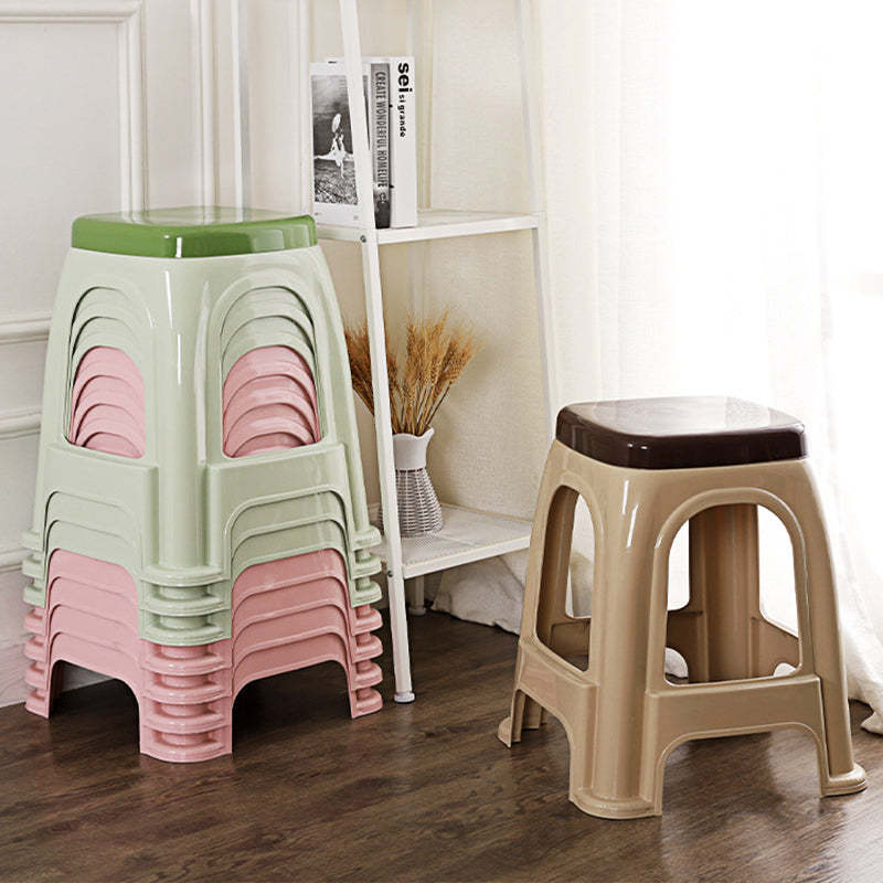 Nordic Plastic Stackable Footrest Chair — Green